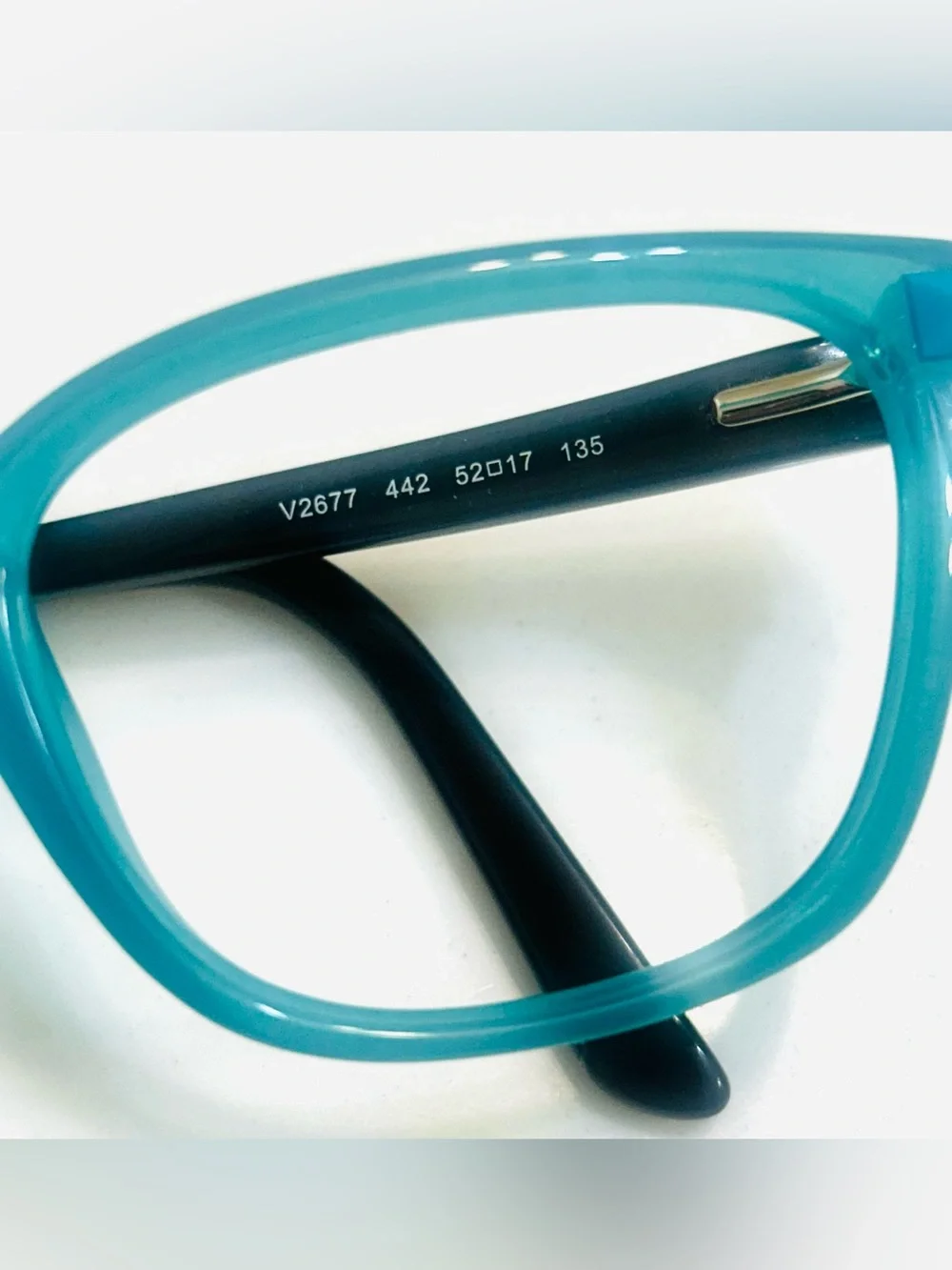 Valentino w/ studs two-Pair Eyeglasses Frame ONLY in Teal and Black/cream